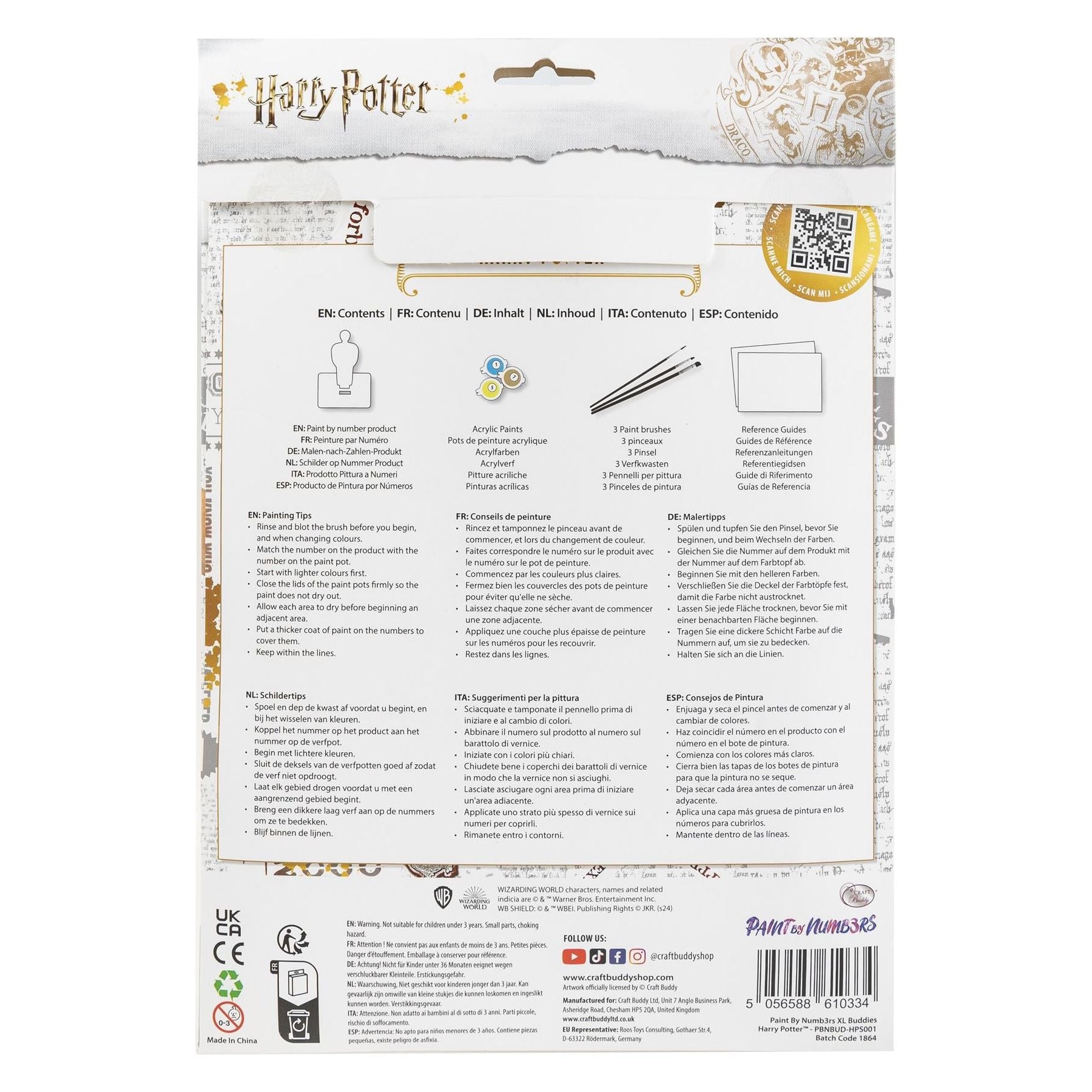 Harry Potter XL Buddy Paint By Numbers Kit