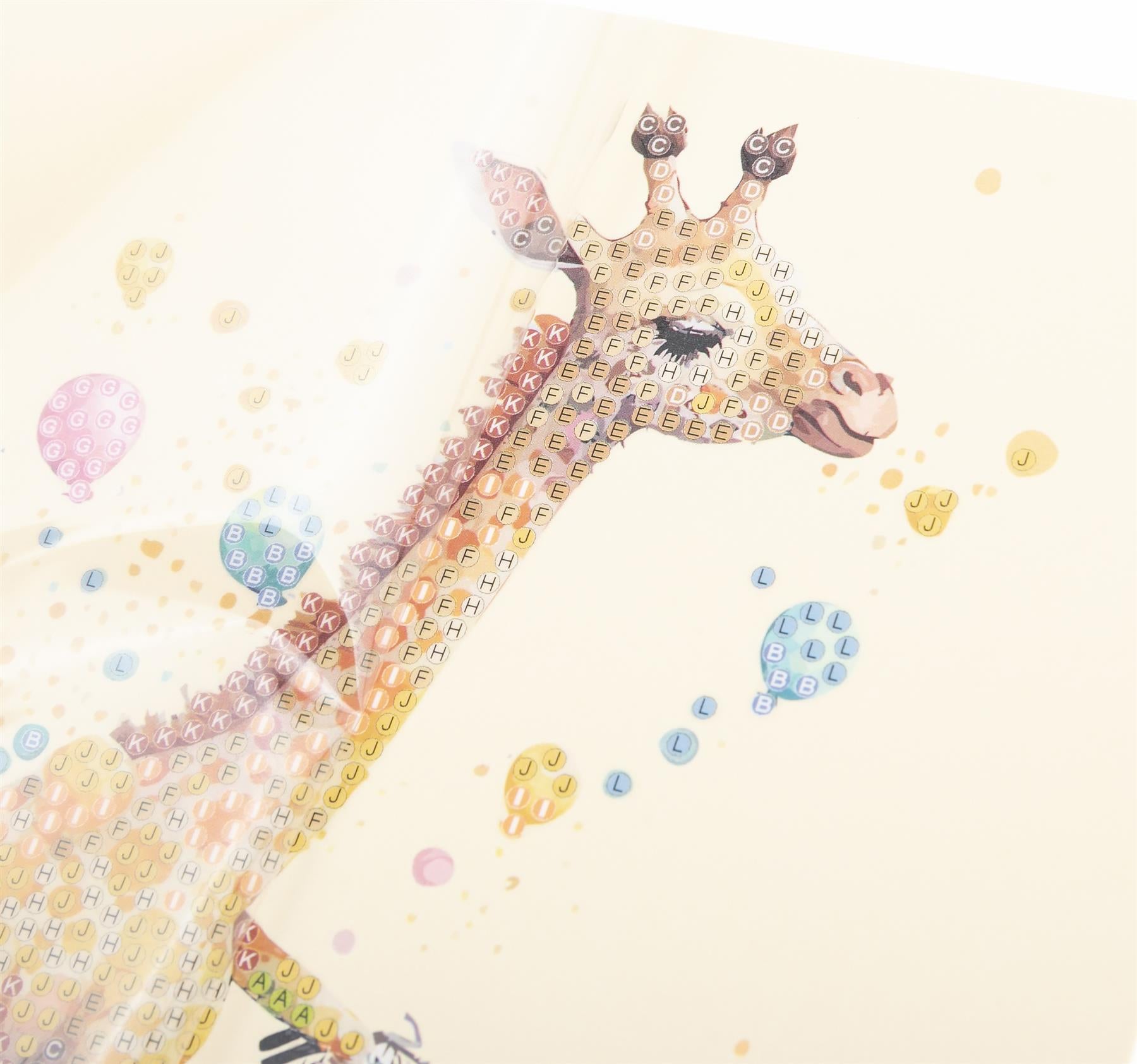 Giraffe 18x18cm Crystal Art Card