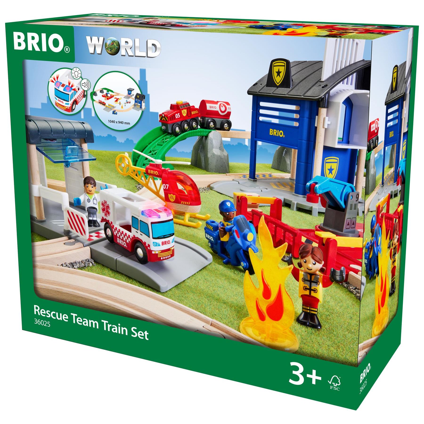 Brio Wooden Rescue Team Train Set
