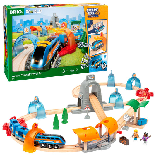 BRIO World - Smart Tech Sound - Action Tunnel Travel Set