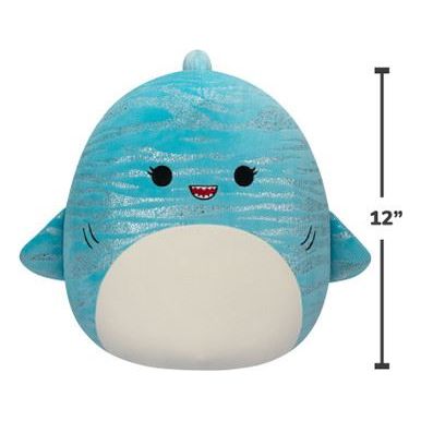 Original Squishmallows 12" Lamar the Blue Whale Shark Plush