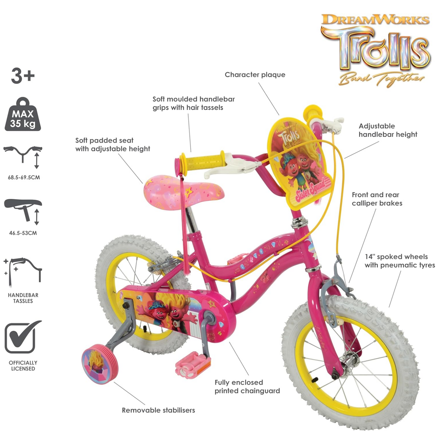 TROLLS 14 INCH BIKE