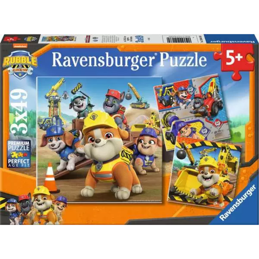 Ravensburger Paw Patrol Rubble 3 x 49 Pieces Jigsaw Puzzle