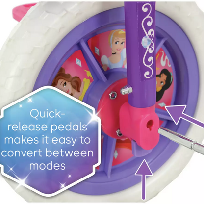 Disney Princess 10" 2-In-1 Training Bike