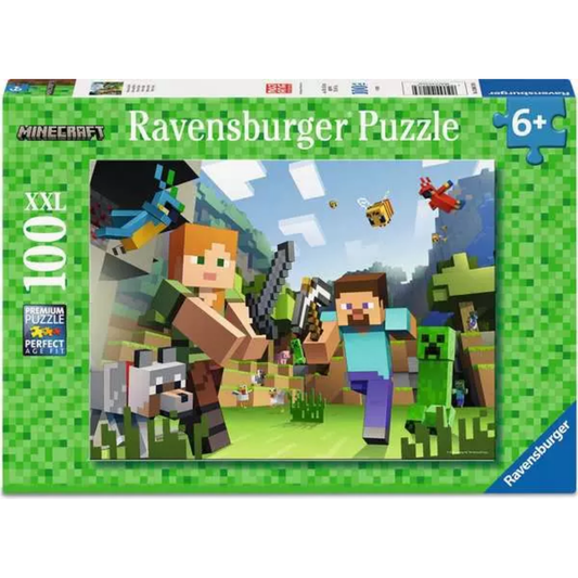 Ravensburger Minecraft, 100pc XXL - 100 Pieces Puzzle