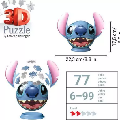 Ravensburger 3D Puzzle Character Disney Stitch -72 Pieces