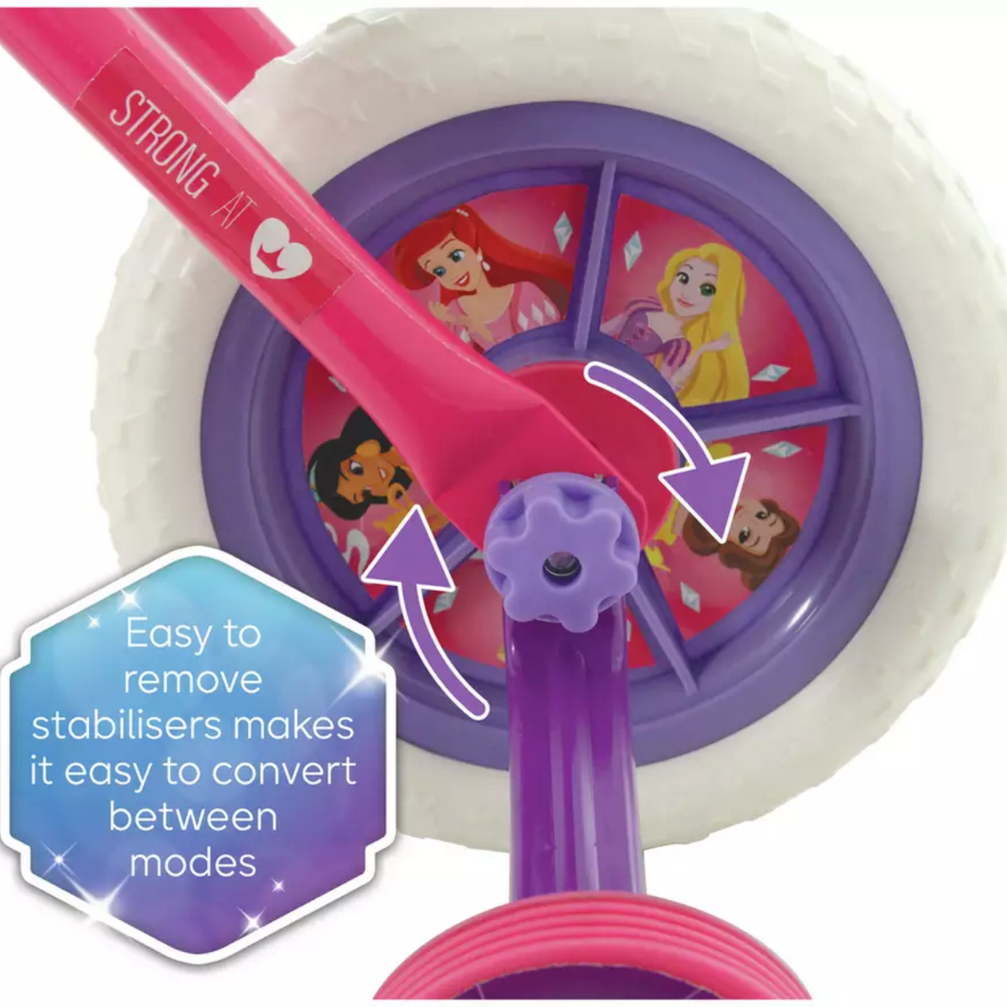 Disney Princess 10" 2-In-1 Training Bike