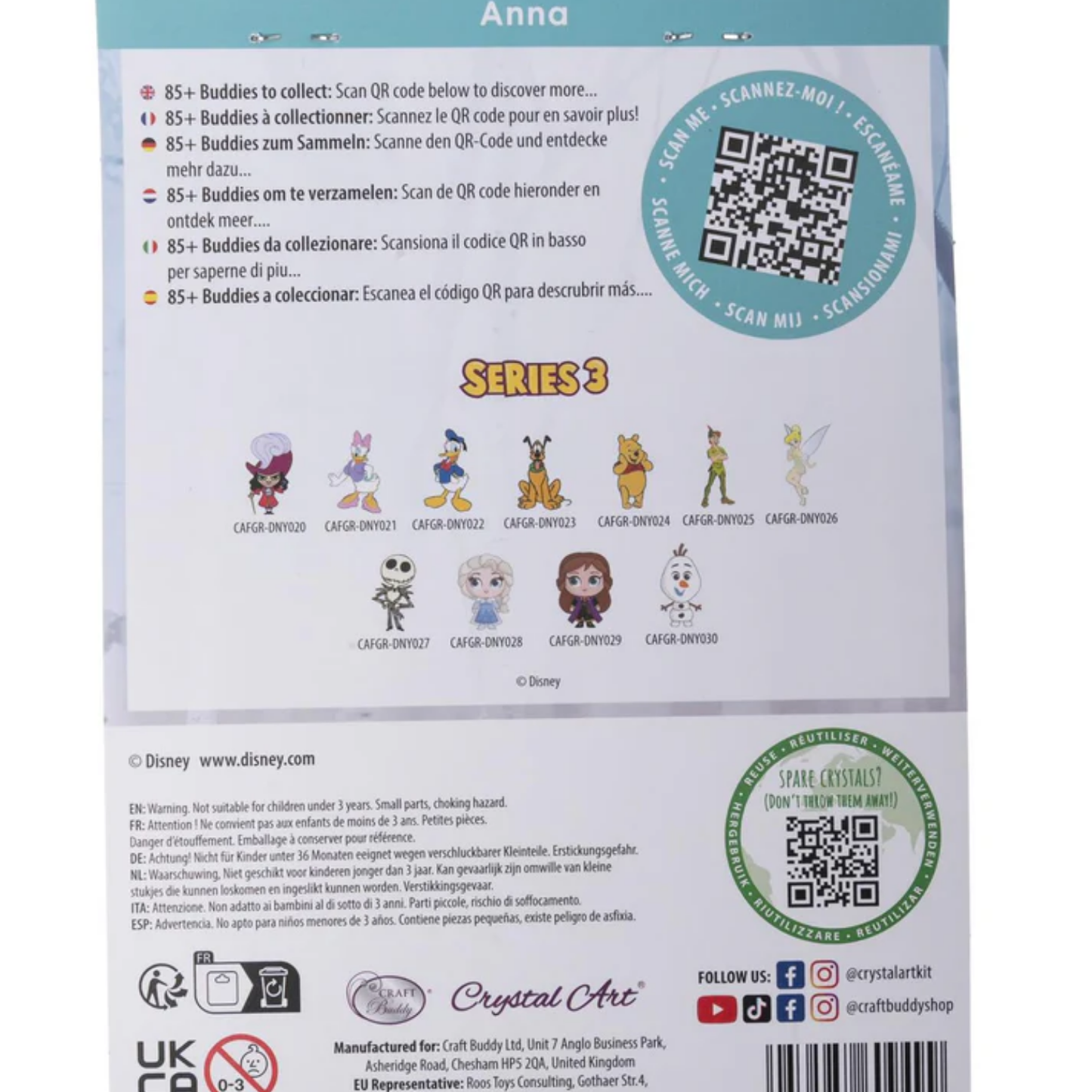 Disney Anna Crystal Art Buddies