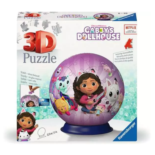 Ravensburger 3D Puzzle Ball Gabby’s Dollhouse - 72 Piece
