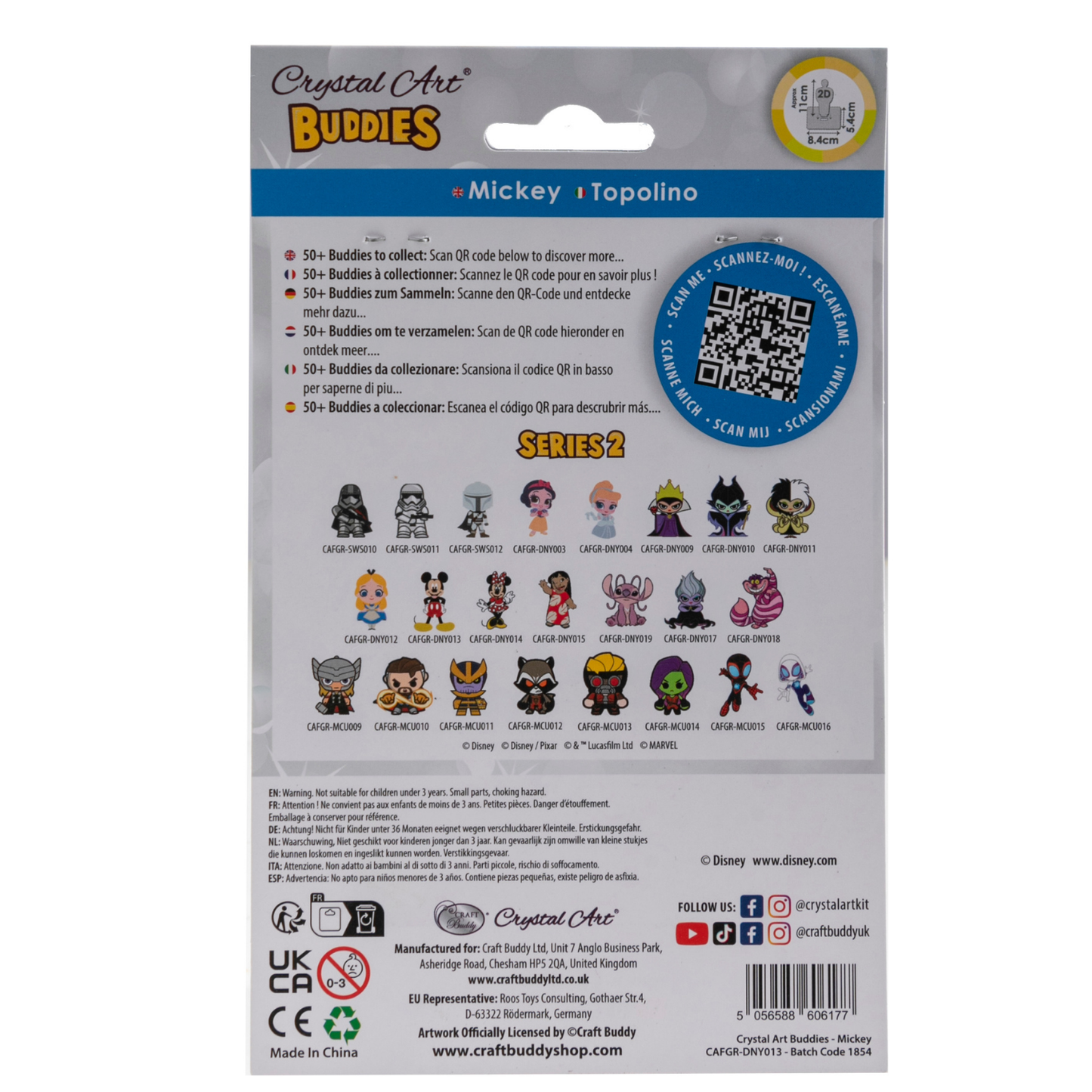 Disney Mickey Mouse Crystal Art Buddies