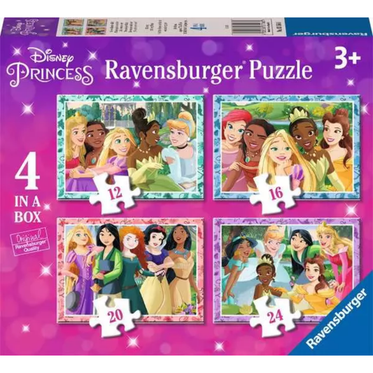 Ravensburger Disney Princess, 4 in a Box Jigsaw Puzzle