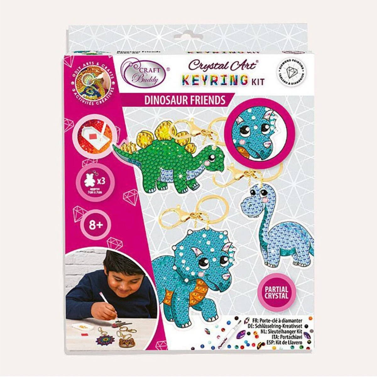 Dinosaur Friends Keyring Kit