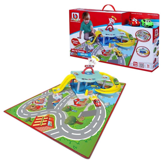 Bburago BB JUNIOR MY 1ST GARAGE SET VW VOLKSWAGEN and LAMBORGHINI Preschool Vehicle Playset