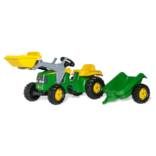 Rolly Toys John Deere Ride On Tractor Frontloader with Trailer