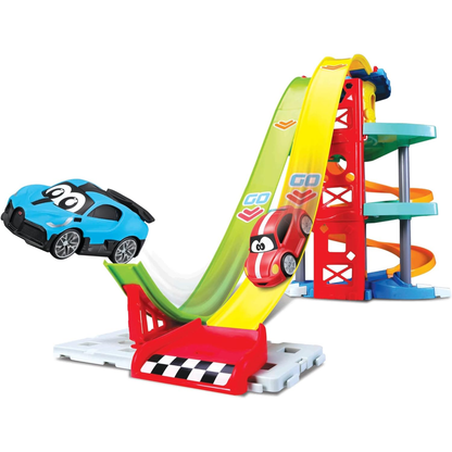 Bb Junior Bburago LAUNCH & RACE TOWER VW VOLKSWAGEN BEETLE & BUGATTI DIVO Preschool Playset Toy