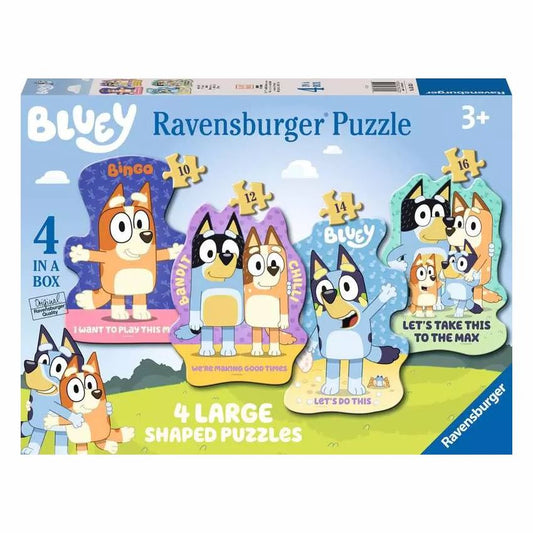 Bluey, 4x Large Shaped Puzzles