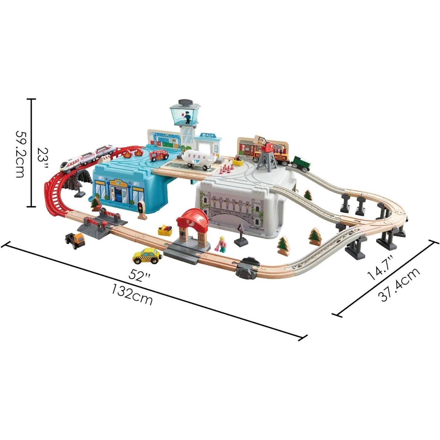 Hape Mega Metropolis Train Bucket Set