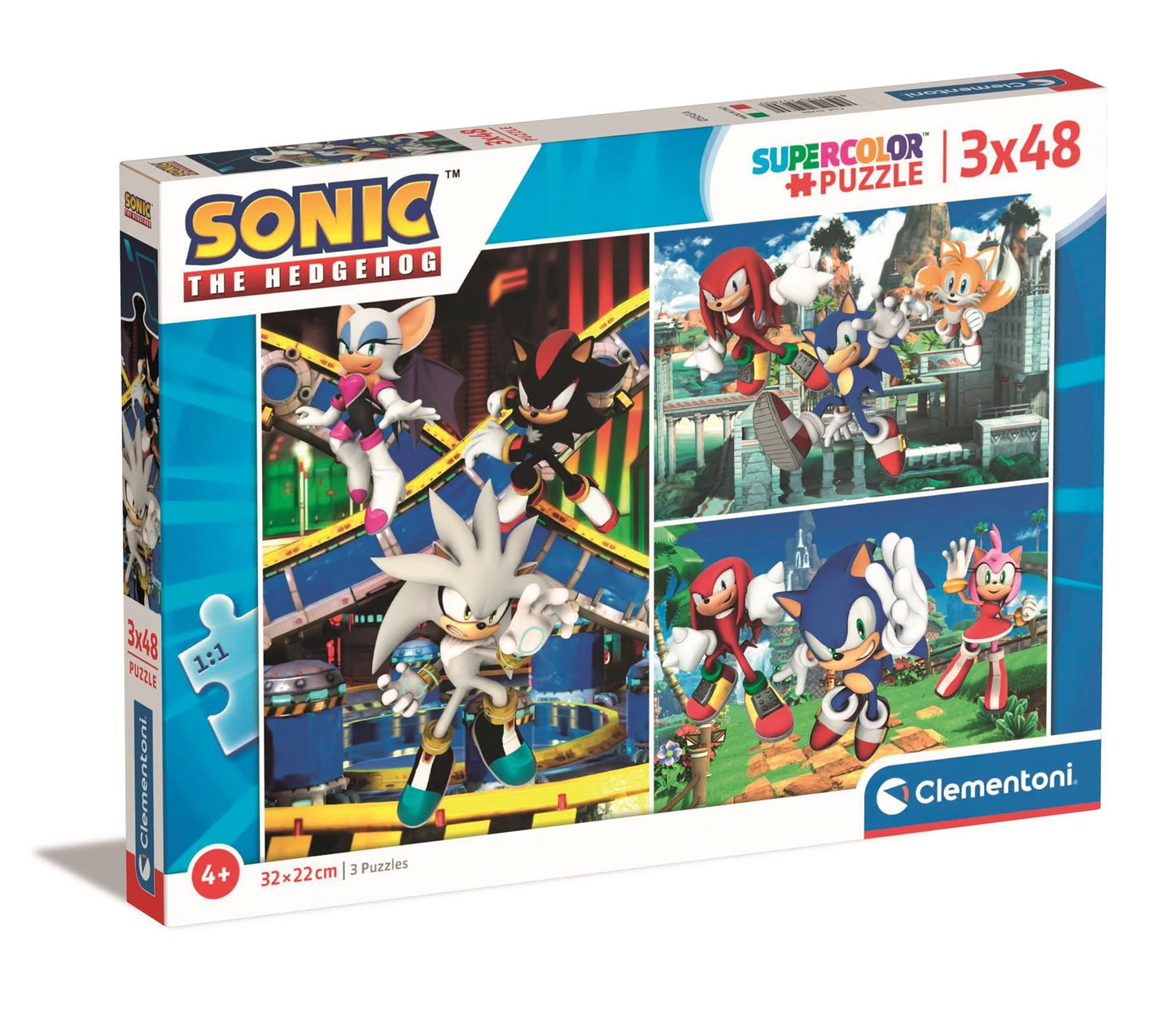 Sonic the Hedgehog Jigsaw Puzzle 3x48 Pieces