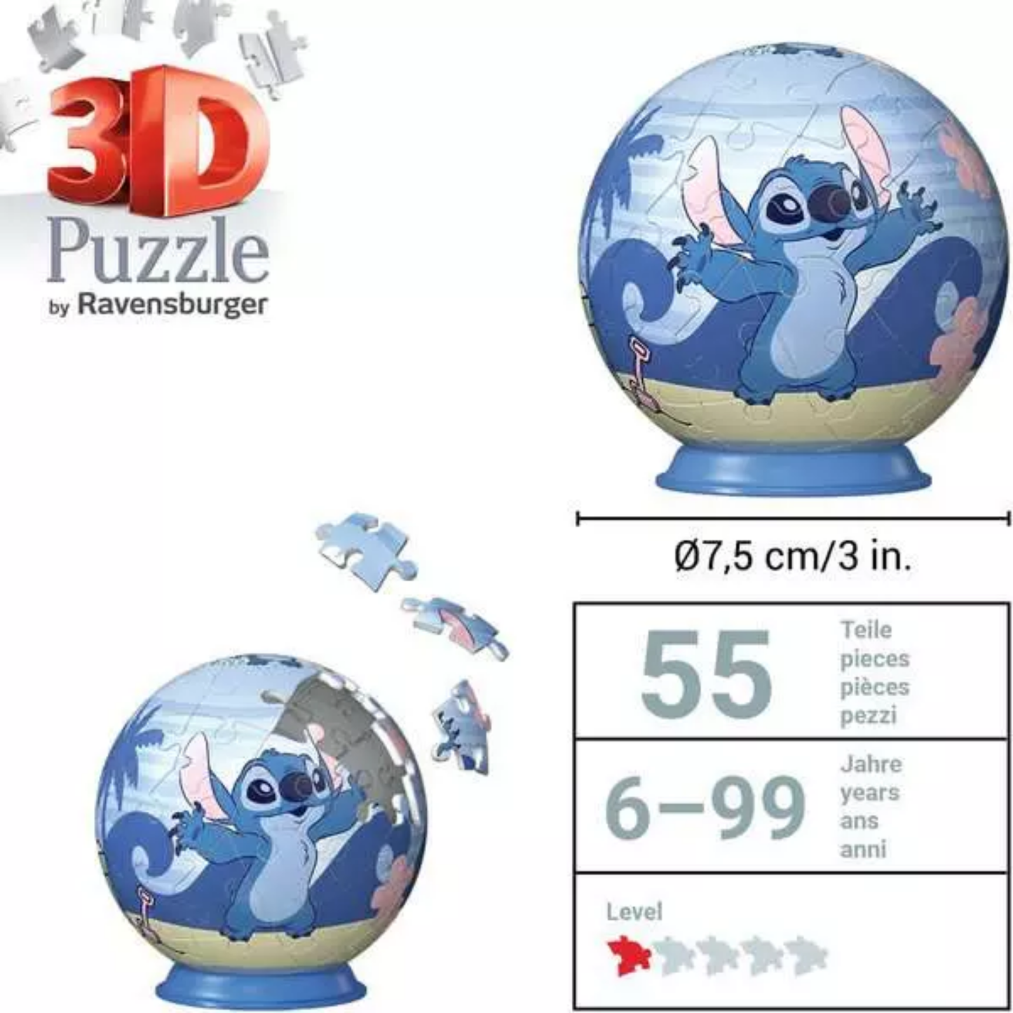 Ravensburger 3D Puzzle Ball Stitch - 54 Pieces
