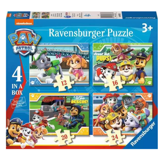 Ravensburger Paw Patrol, 4 in a Box Jigsaw Puzzle