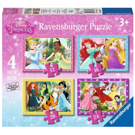 Ravensburger Disney Princess, 4 in a Box Jigsaw Puzzle