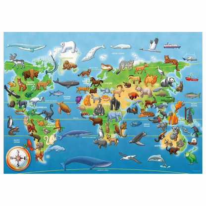 Endangered Animals Giant Floor Puzzle, 60pc