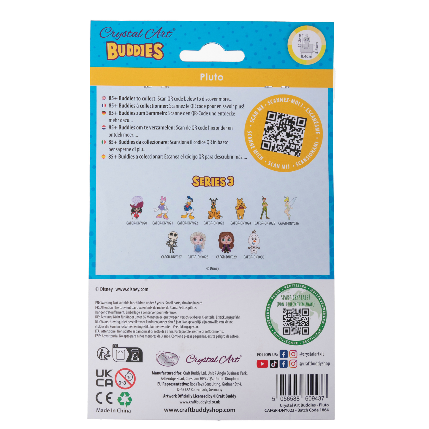 Disney Pluto Crystal Art Buddies
