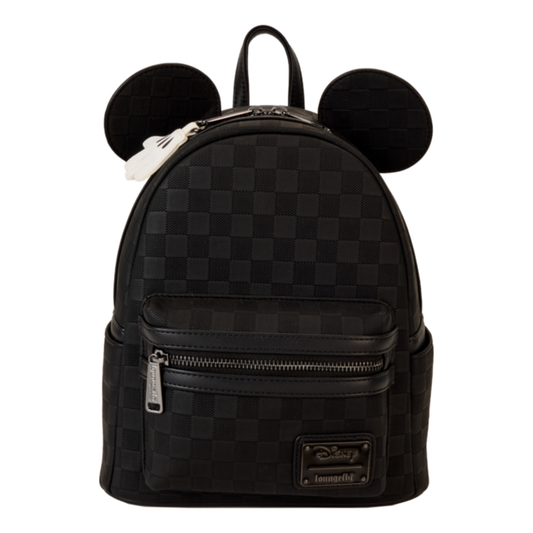 Loungefly - Disney Mickey Mouse Black Chequer Ears Mini Backpack