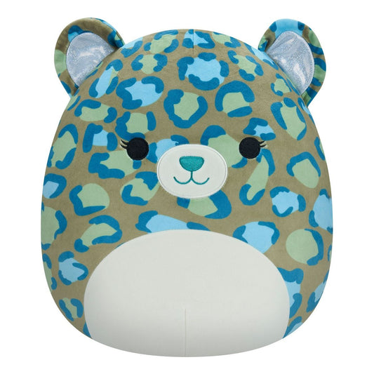 Squishmallows 12" Enos the Dark Green Leopard, a squeezable, squishy plush toy, perfect for cuddling up to on the sofa.