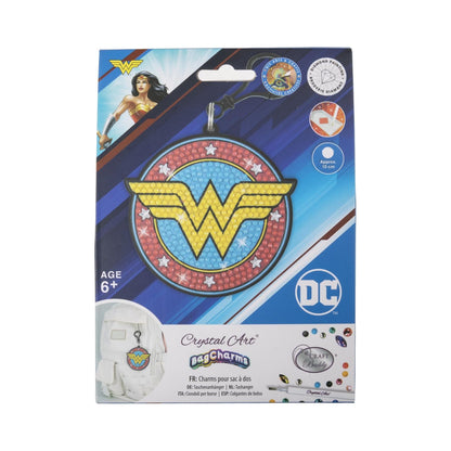 DC Wonder Woman Crystal Art Backpack Charm Kit