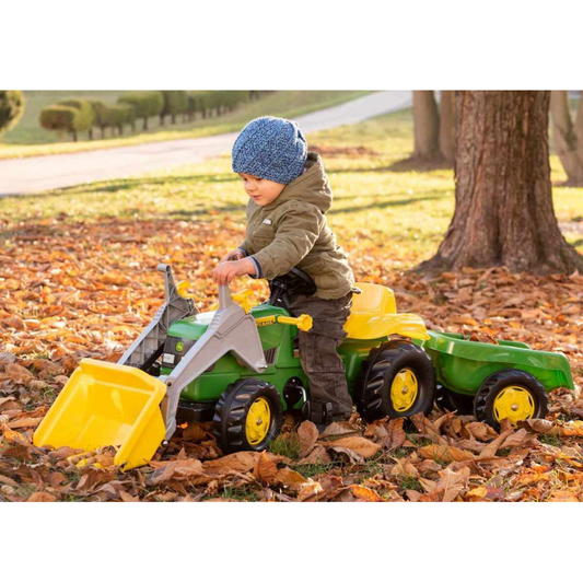 Rolly Toys John Deere Ride On Tractor Frontloader with Trailer