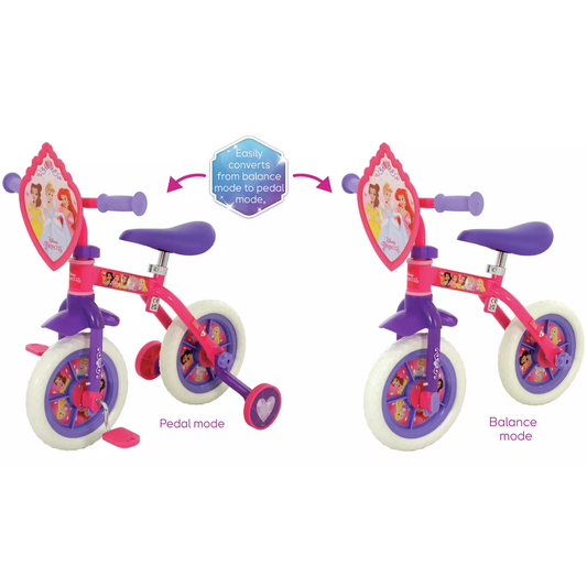 Disney Princess 10" 2-In-1 Training Bike