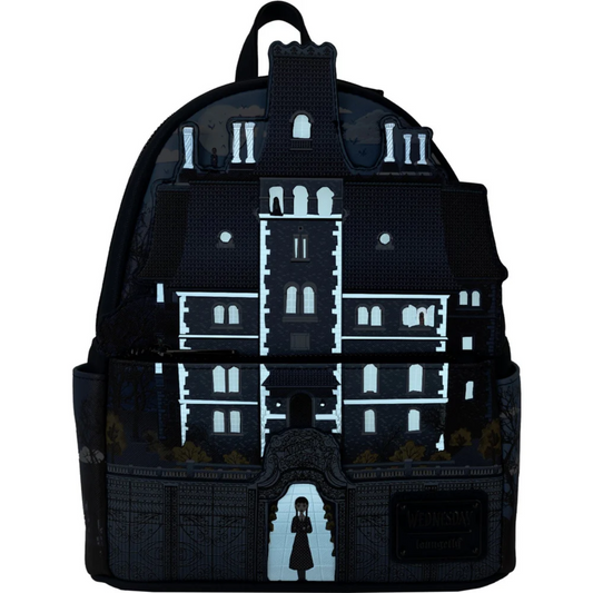 Loungefly - Wednesday Adams Nevermore Academy Mini Backpack - Glow in the Dark