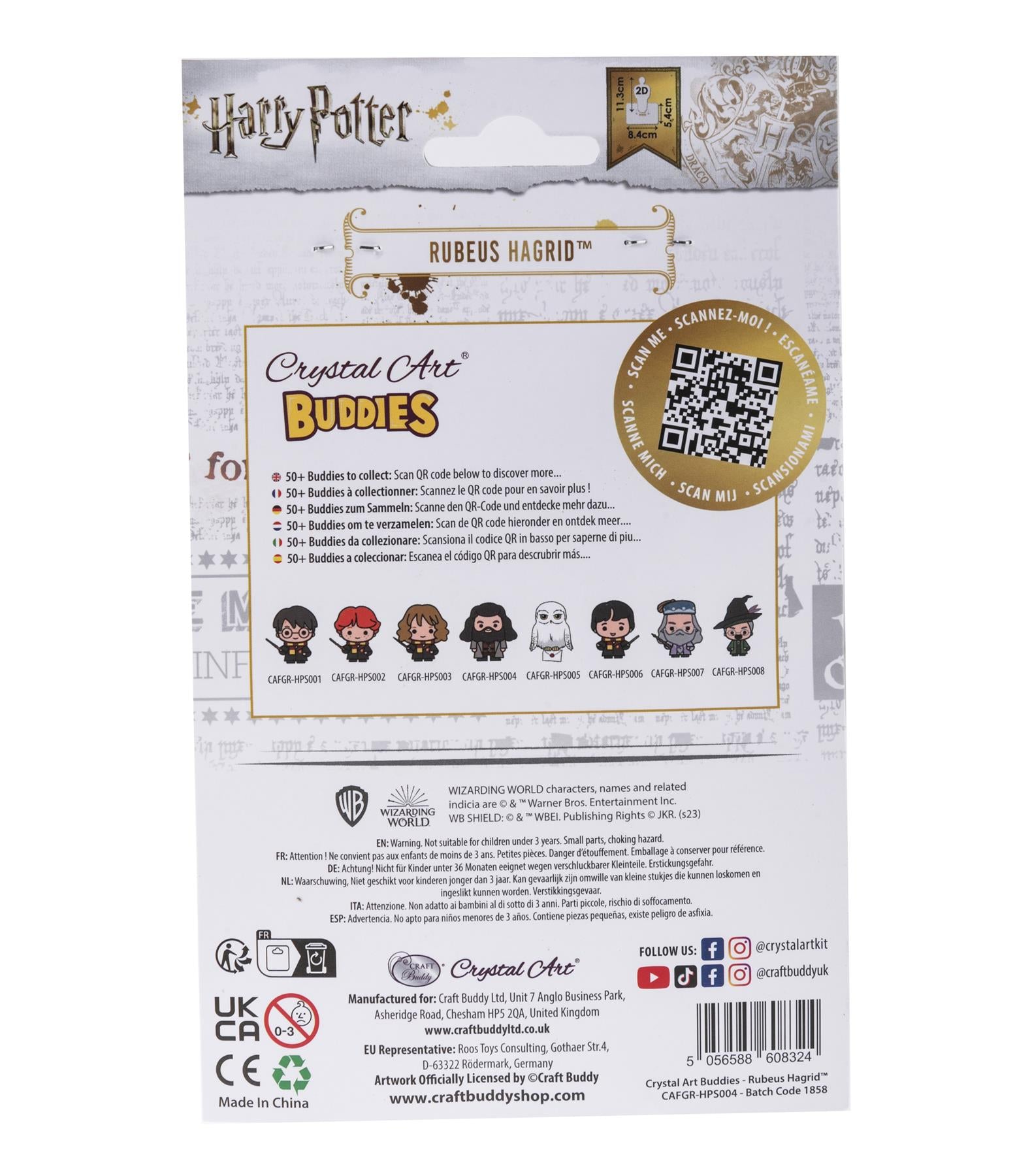 Harry Potter Rubeus Hagrid Crystal Art Buddy