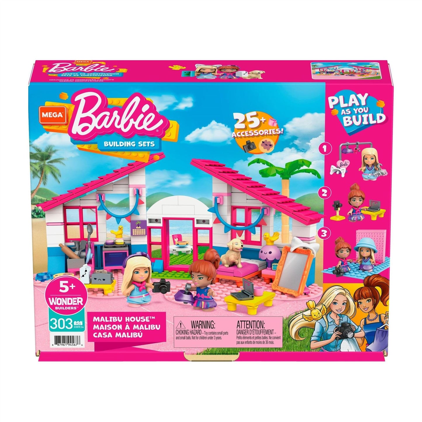 Mega Blocks Barbie Mega Construx Malibu House