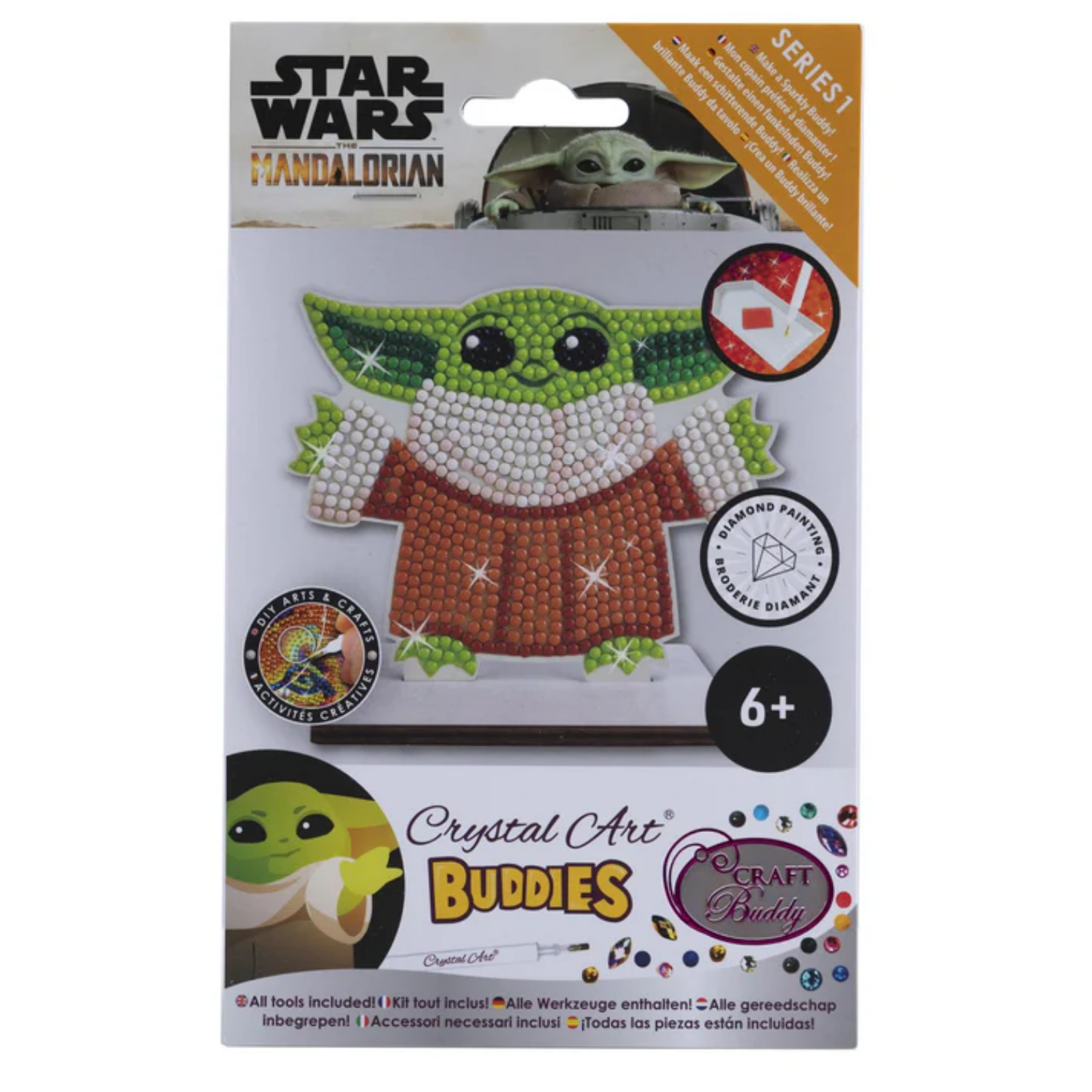 The Mandalorian Grogu Crystal Art Buddies