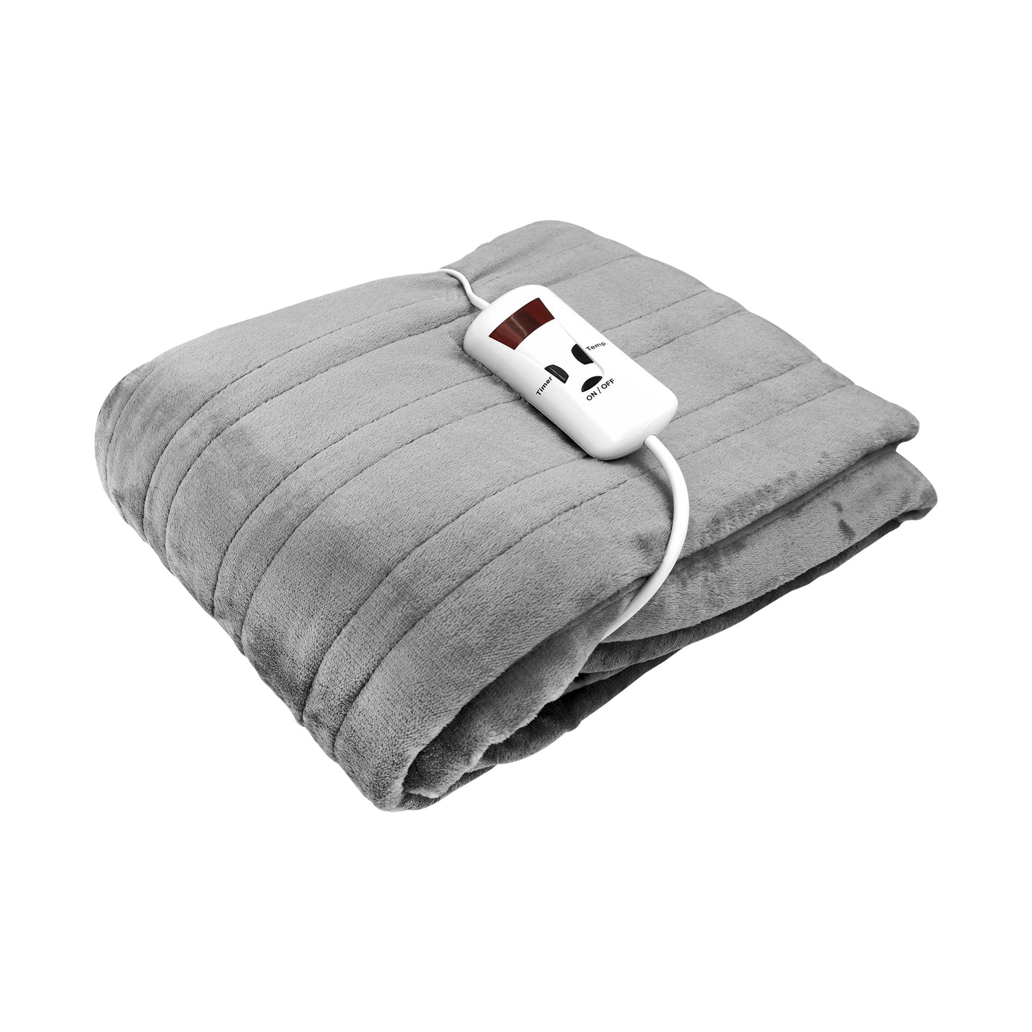 Grey Luxury Soft Touch Heated Double Blanket /Throw