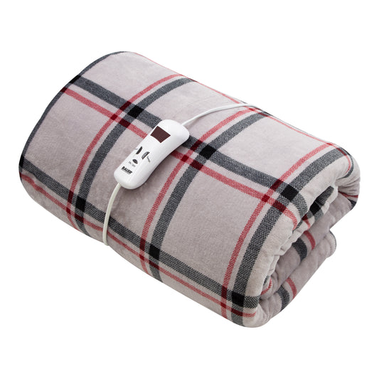 Plaid Luxury Soft Touch Heated Double Blanket /Throw