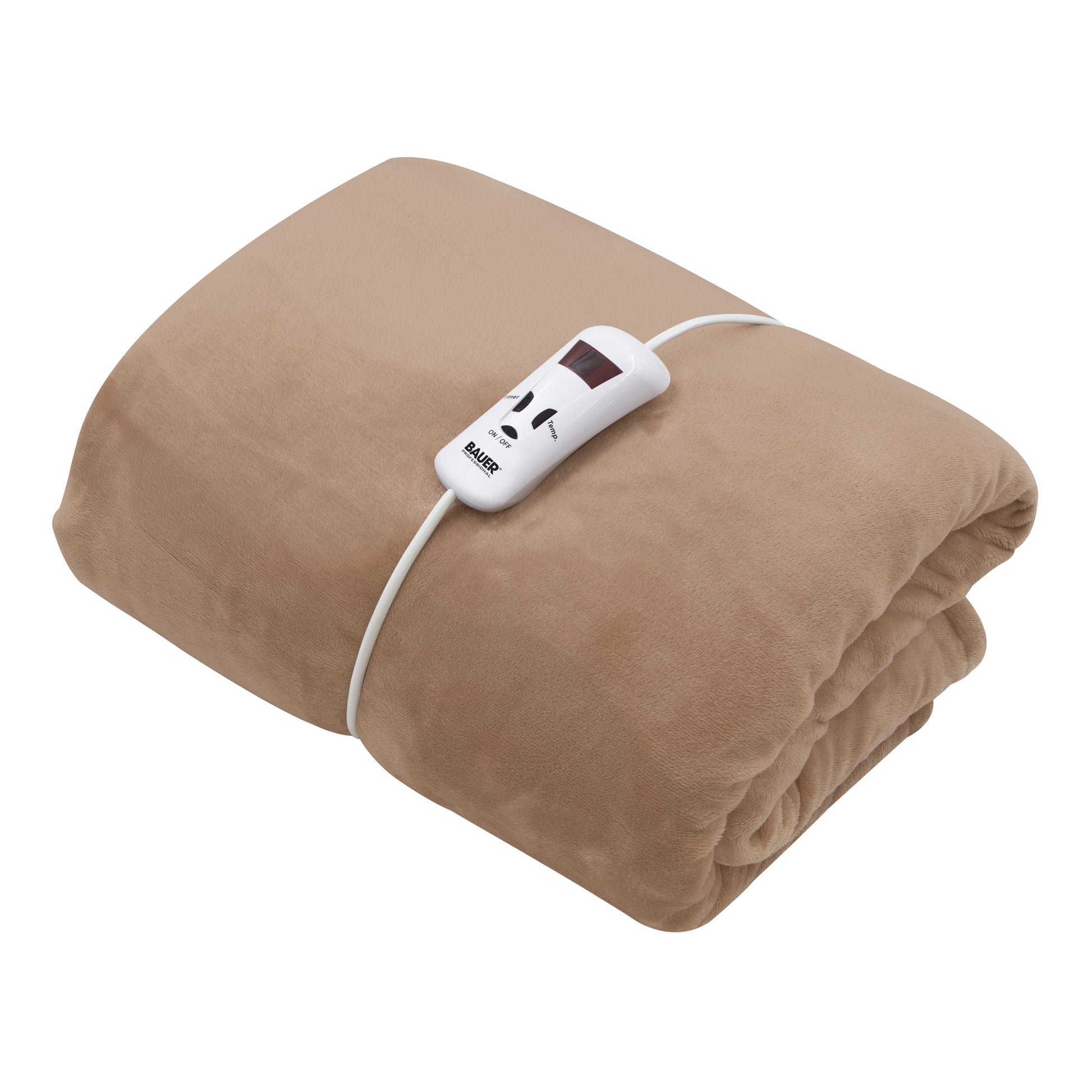 Beige Luxury Soft Touch Heated Double Blanket /Throw