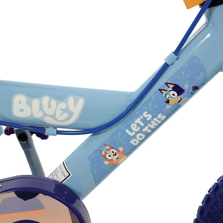 Bluey Kids Bike My First Bicycle 12" Wheel with Stabilisers Blue B GRADE