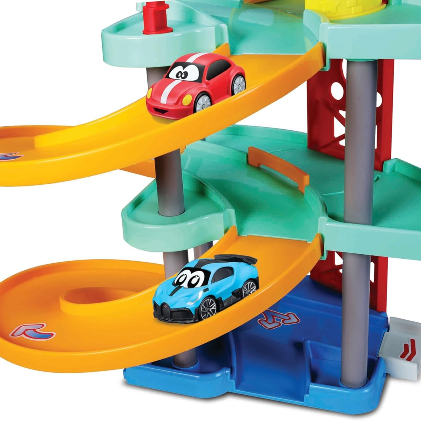 Bb Junior Bburago LAUNCH & RACE TOWER VW VOLKSWAGEN BEETLE & BUGATTI DIVO Preschool Playset Toy