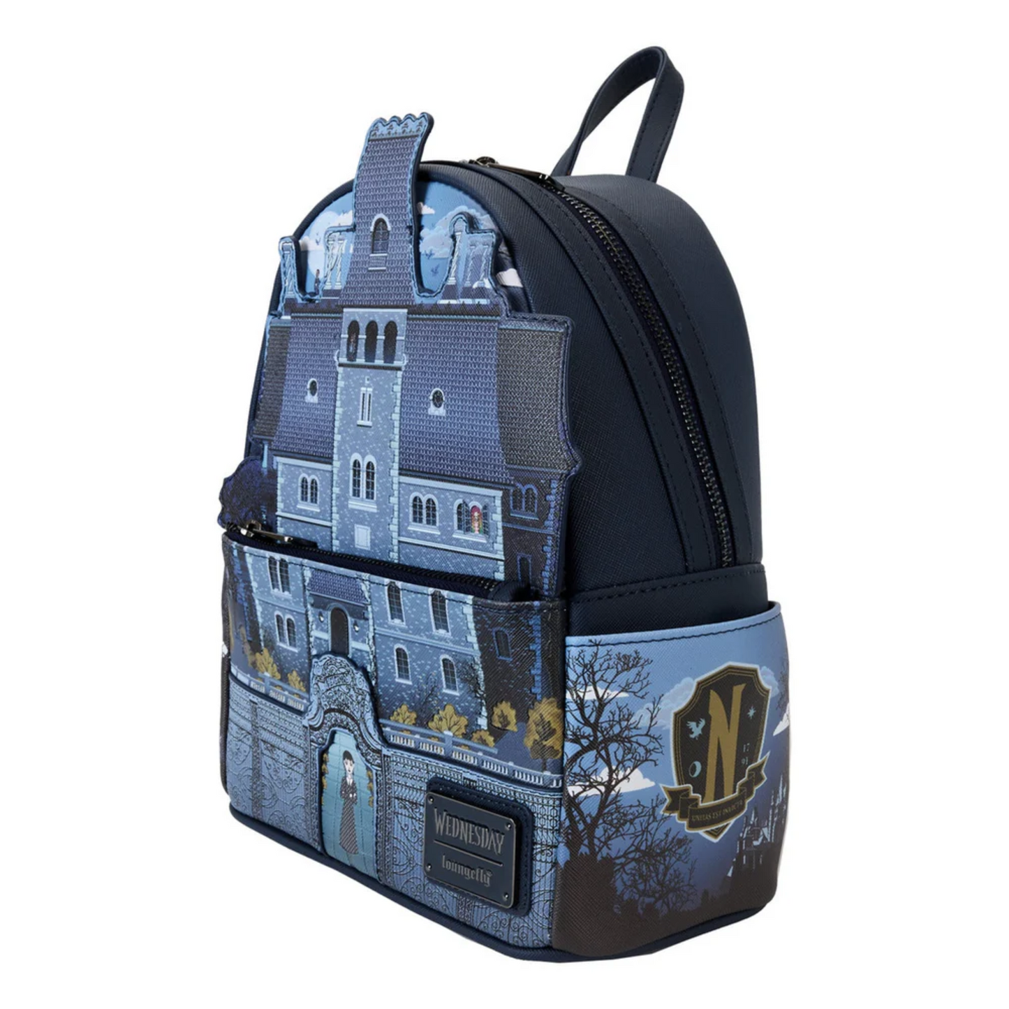 Loungefly - Wednesday Adams Nevermore Academy Mini Backpack - Glow in the Dark