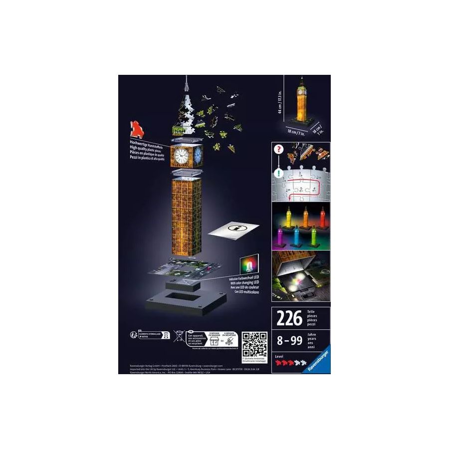 Big Ben Light Up 3D Puzzle 216pc