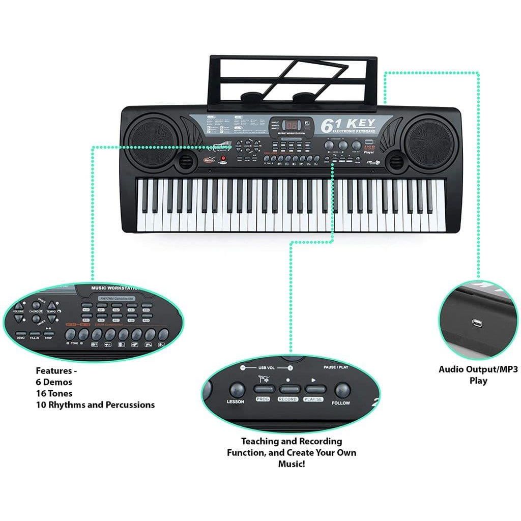 AOM Kids UK Electronic 61 Key Keyboard Piano