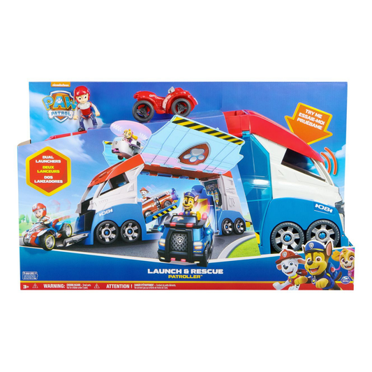 Paw Patrol, Transforming PAW Patroller with Vehicle Launchers, Lights & Sounds, Ryder Action Figure & ATV Toy Car, Kids’ Toys for Boys & Girls