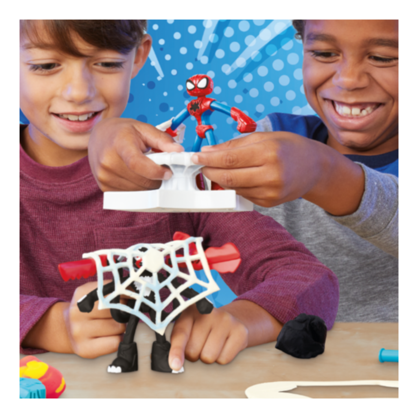 Play-Doh Spiderman Launch and Slice Battle