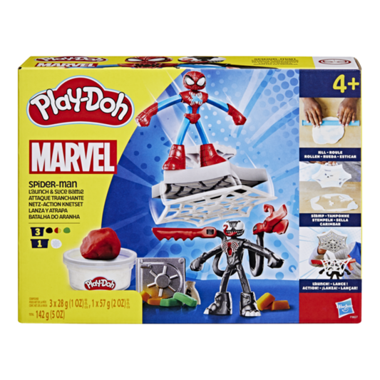 Play-Doh Spiderman Launch and Slice Battle