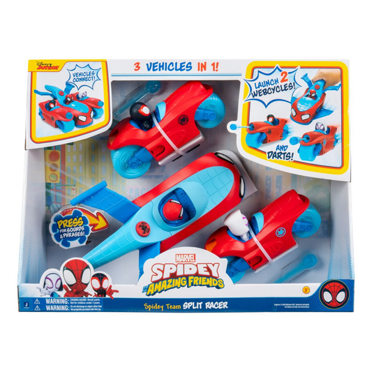 Spidey and His Amazing Friends: Split Racer Three-in-One Vehicle 21.5cm