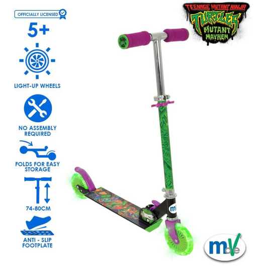 Teenage Mutant Ninja Turtles Folding Inline Scooter w/Light Up Wheels
