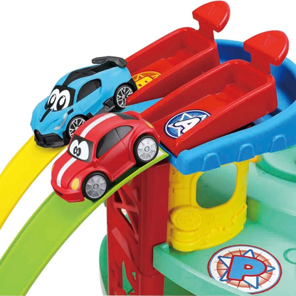 Bb Junior Bburago LAUNCH & RACE TOWER VW VOLKSWAGEN BEETLE & BUGATTI DIVO Preschool Playset Toy